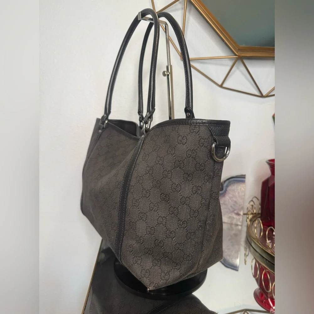 GUCCI Denim medium GG Joy Tote Bag - Picture 3 of 13